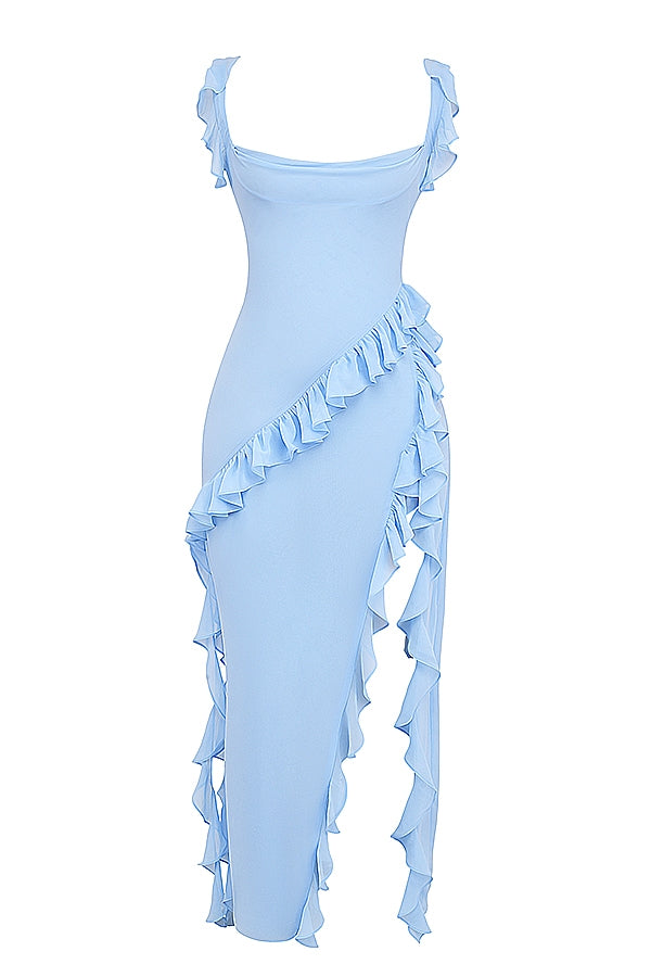 Mayumi - Langes Kleid mit Rüschen