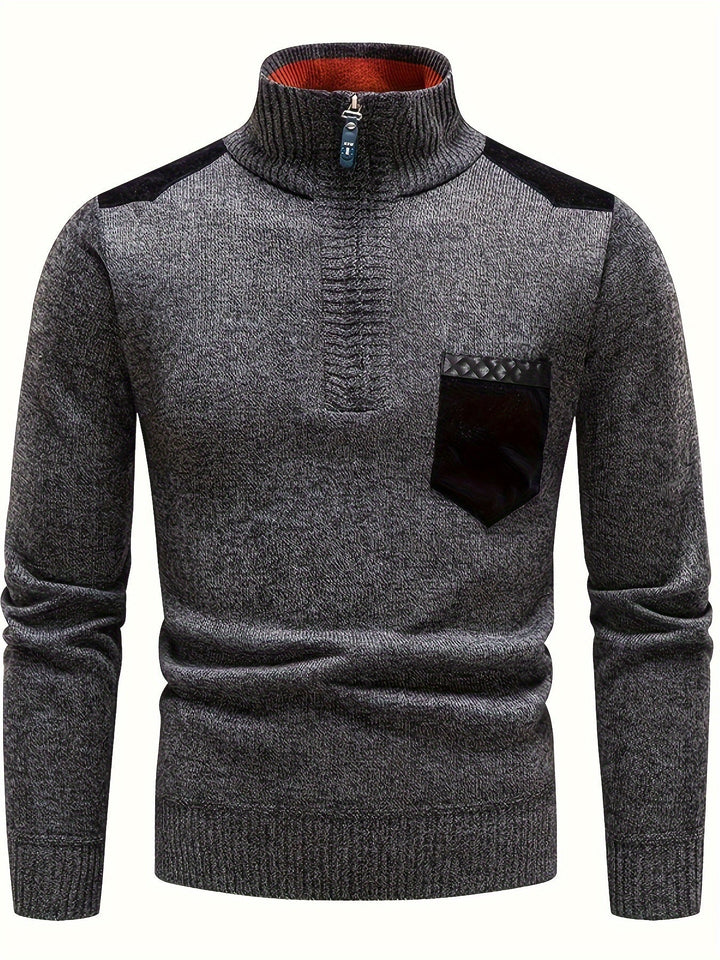 Gerdt – Lässiger Langarm Strickpullover