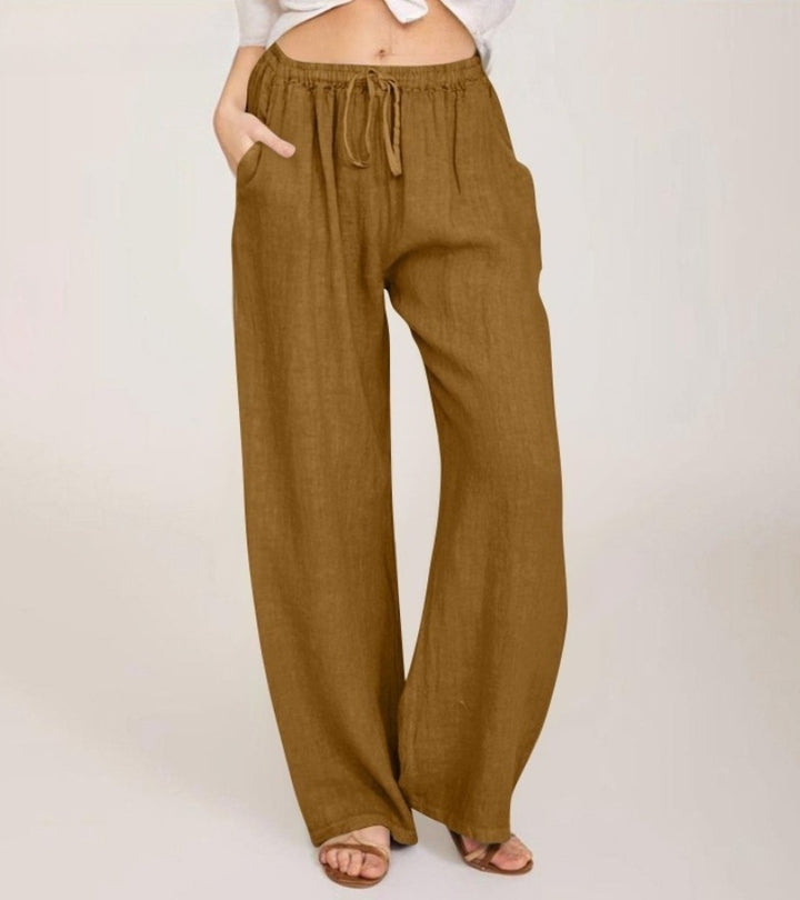 Maialen – Leinenhose Mit Weitem Bein Für Den Sommer