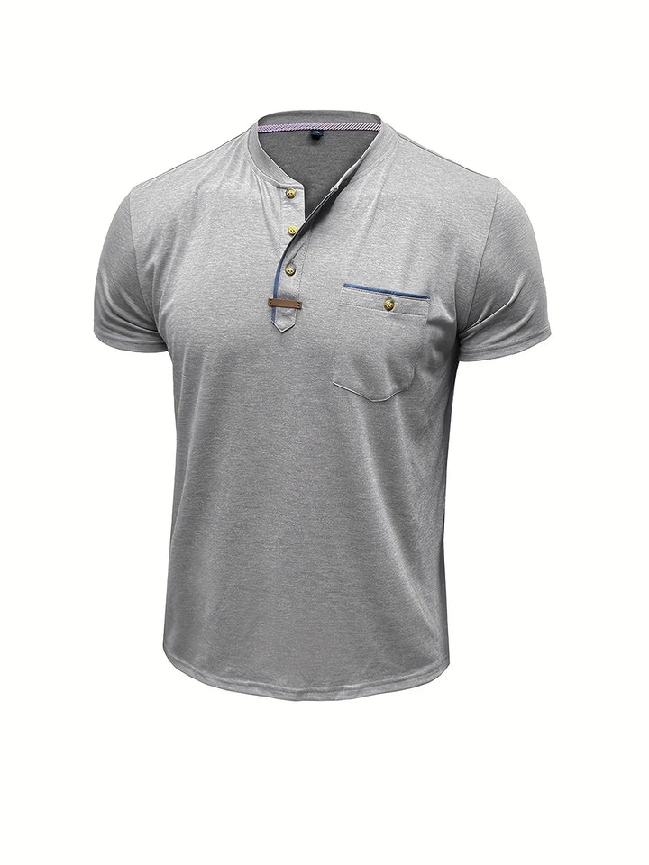 Saxon – Elegant Rundhalsausschnitt T Hemd Mit Tasche
