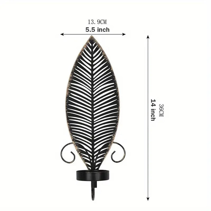 FoliGlow - Kerzenhalter Satz in Blatt Gestaltung
