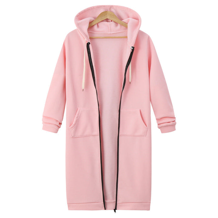 Dfida – Lässiger Fleece Kapuzenpullover Mit Reißverschluss