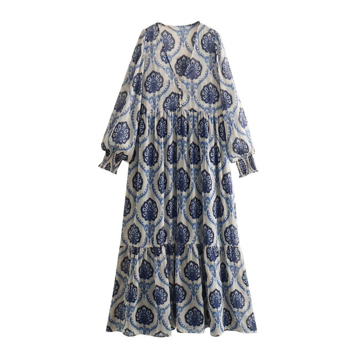 Willa - Langärmeliges Vintage Kleid