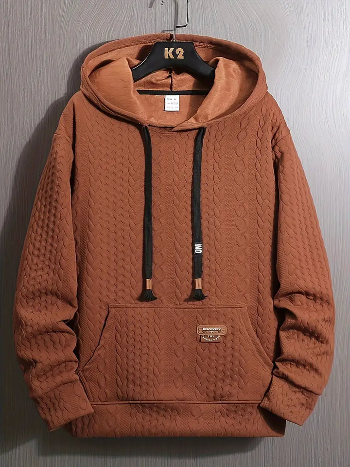 Pruitt – Langärmeliger Strick Kapuzenpullover