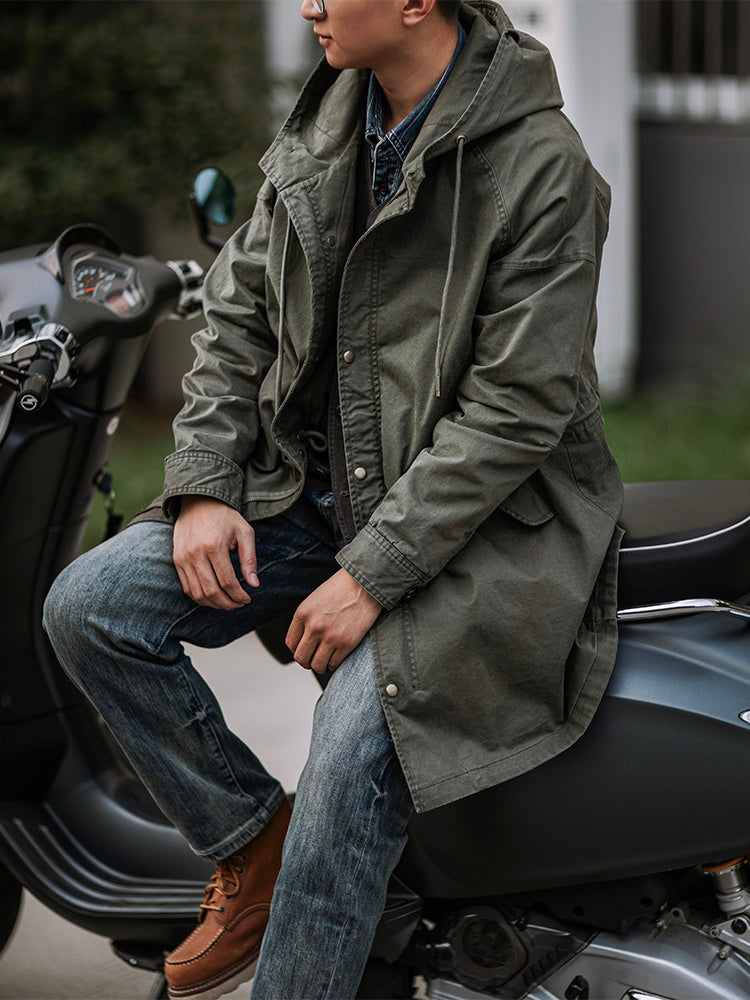 Ragnar – Kapuzenjacke Im Vintage Militärstil