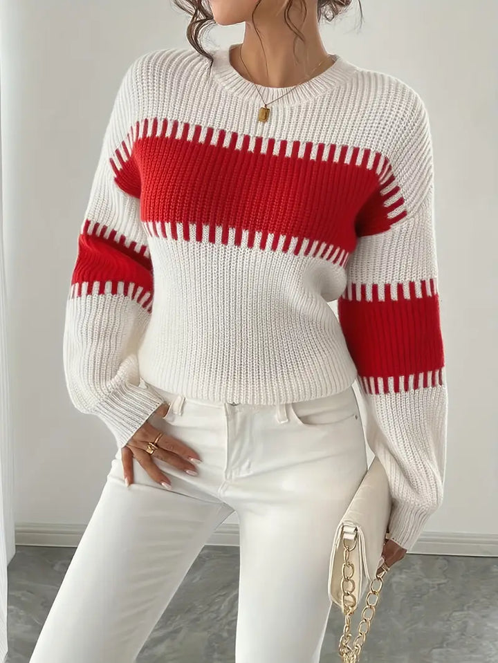 Gyneth - Langärmeliger Pullover Mit Rundhalsausschnitt