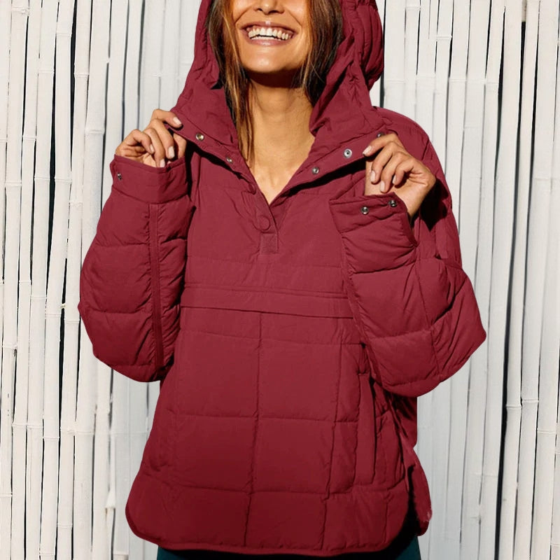 Merve – Elegante Langarm Puffer Jacke