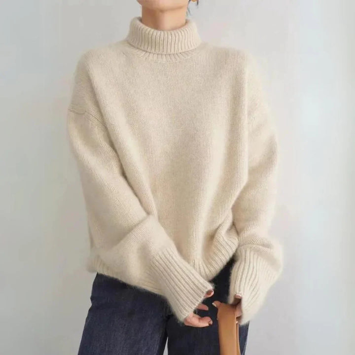 Diana – Bequemer Weicher Rollkragen Pullover Aus Strick