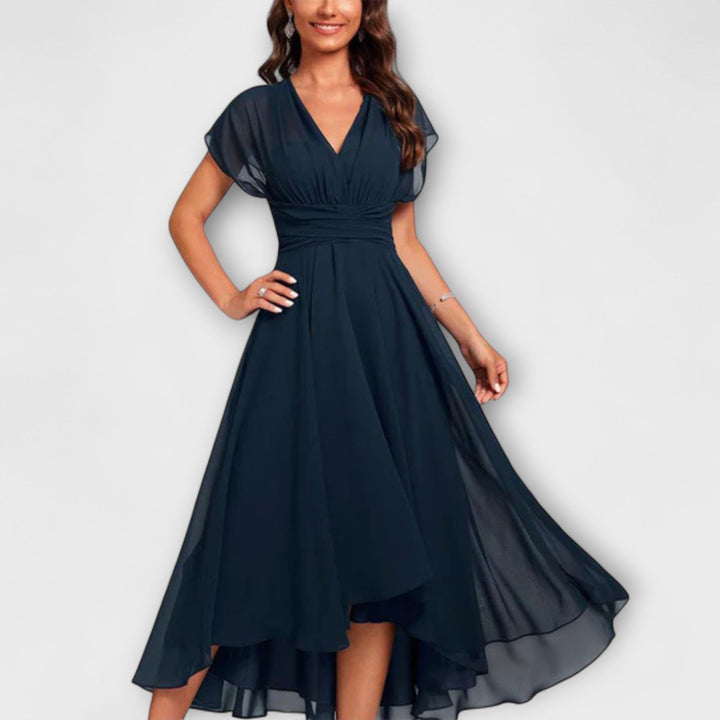 Catalina – Fließendes Maxikleid Mit V-Ausschnitt