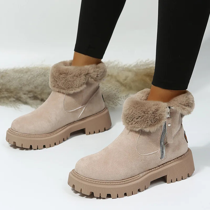 Luisaa – Bequeme Winterstiefel Mit Seitlichem Reißverschluss