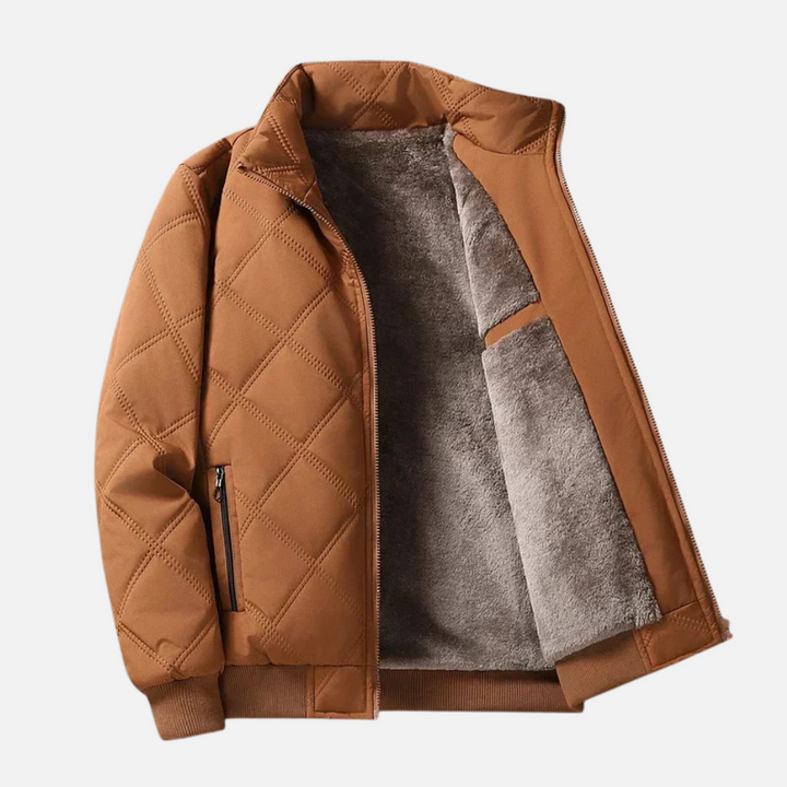 Grisson – Jacke Mit Rautenmuster Und Stehkragen