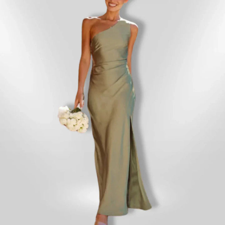 Erminia – Asymmetrisches Kleid mit Schlitz