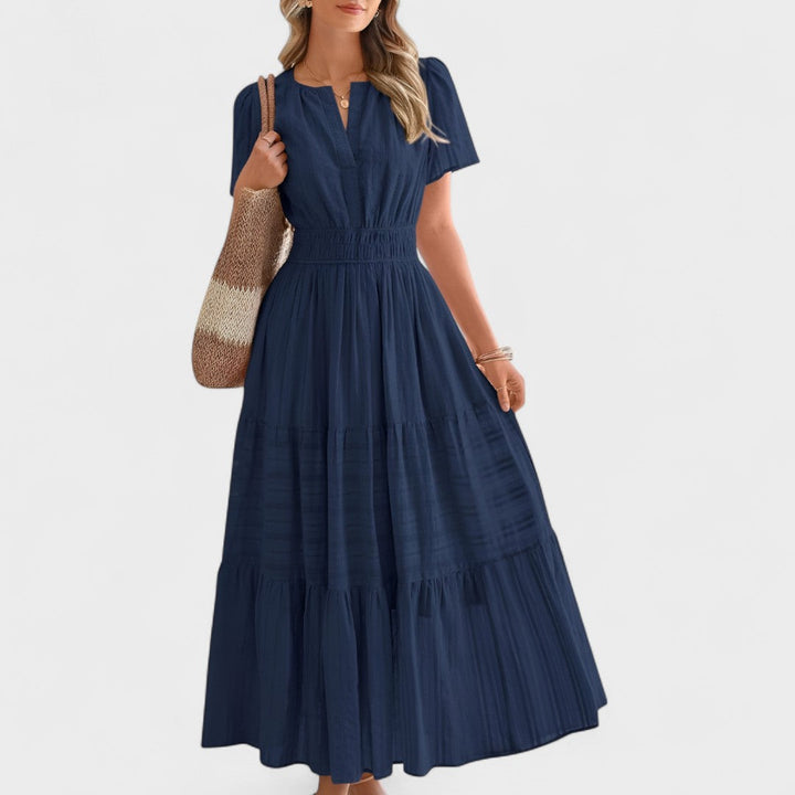Maura - Sommerliches Maxikleid Mit kurzen Ärmeln