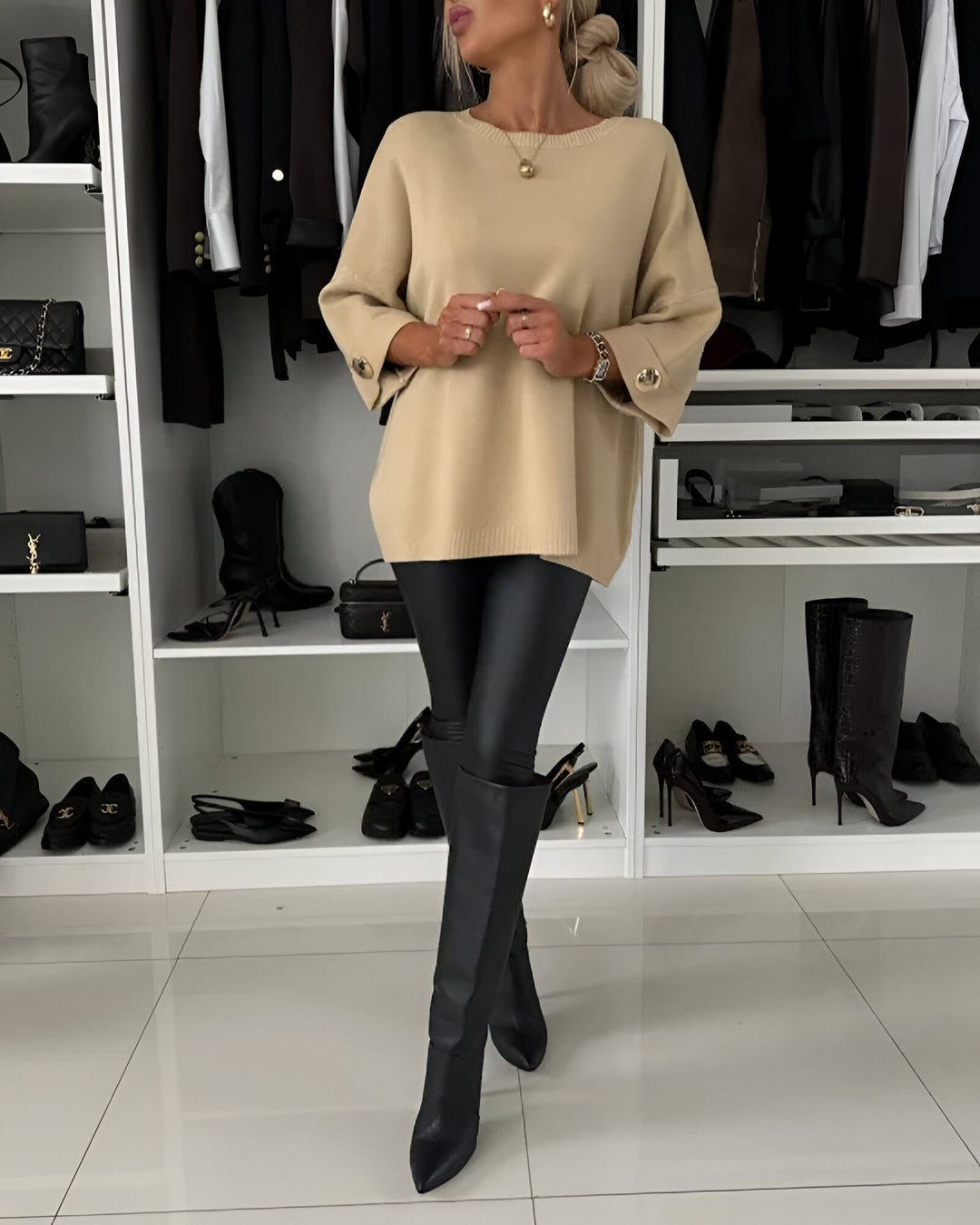 Sieglinde – Rundhals Strickpullover