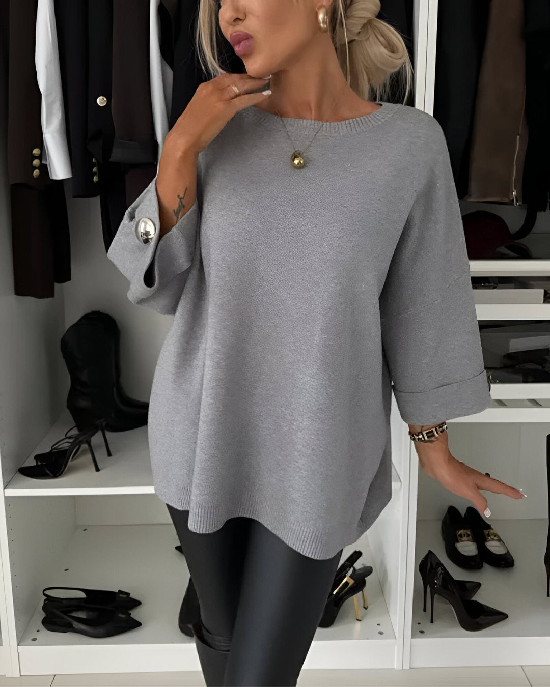 Sieglinde – Rundhals Strickpullover