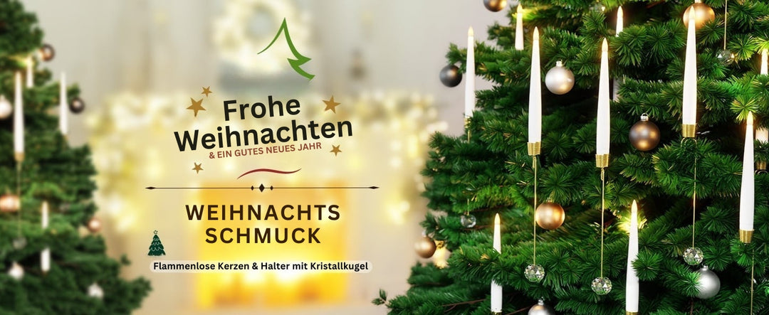 TreeLume - LED-Kerzen für Den Weihnachtsbaum Mit Kristallkugel-Haken