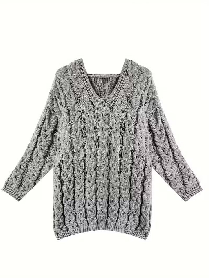 Miette - Lässiger Langarm Strickpullover