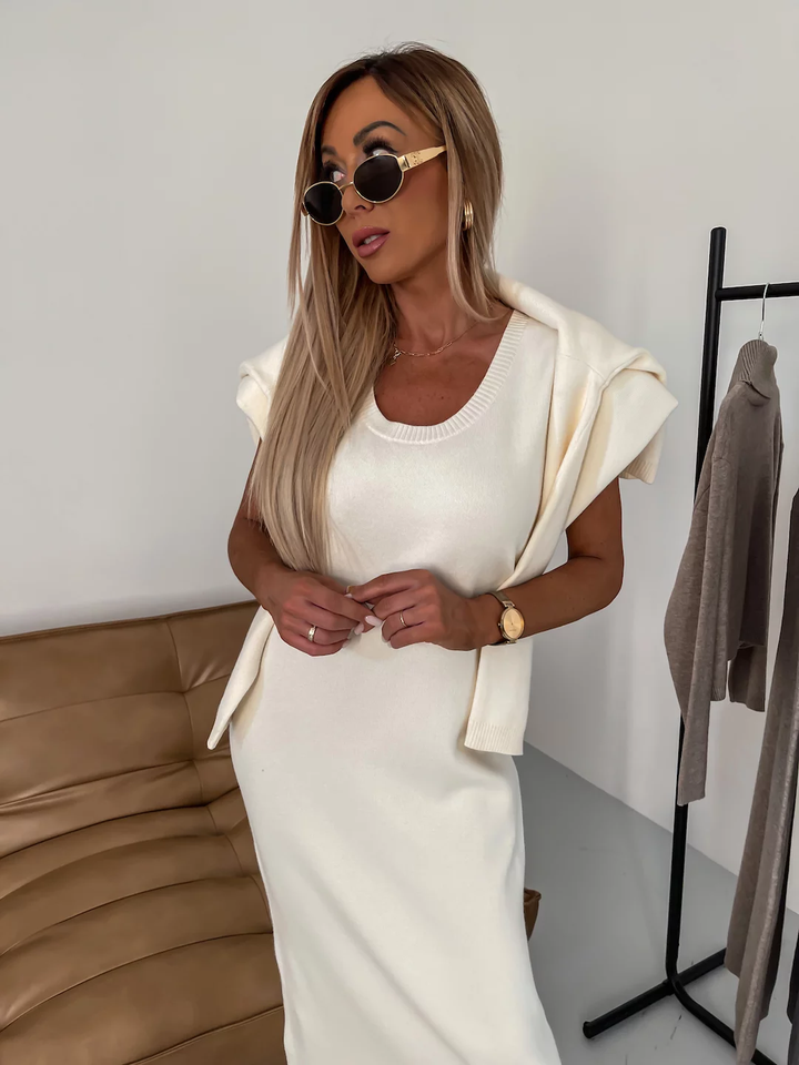 Kathleen – Zweiteiliges Winter Strick Satz Mit Rollkragen