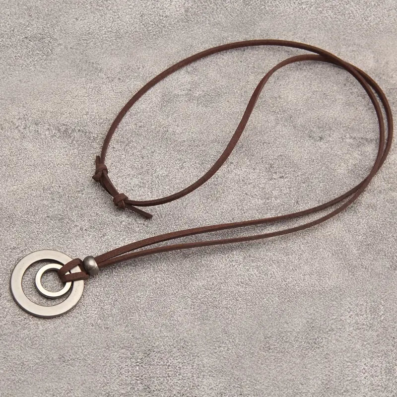 UnityRings – Unisex Halskette Mit Doppeltem Kreis-Anhänger