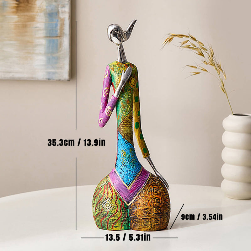 ArtMira – Abstrakte Farbenfrohe Frauenstatuen
