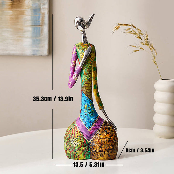 ArtMira – Abstrakte Farbenfrohe Frauenstatuen