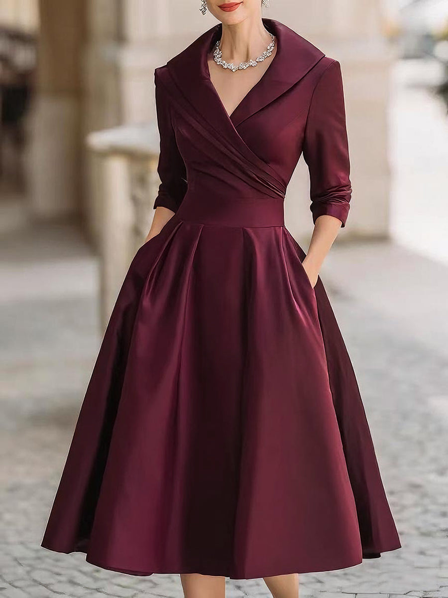 Ariellea - Satin Midi Kleid