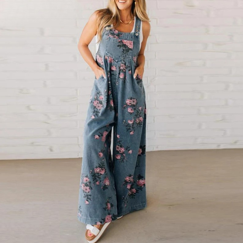 Gracina – Stilvoller Overall Mit Blumen Muster