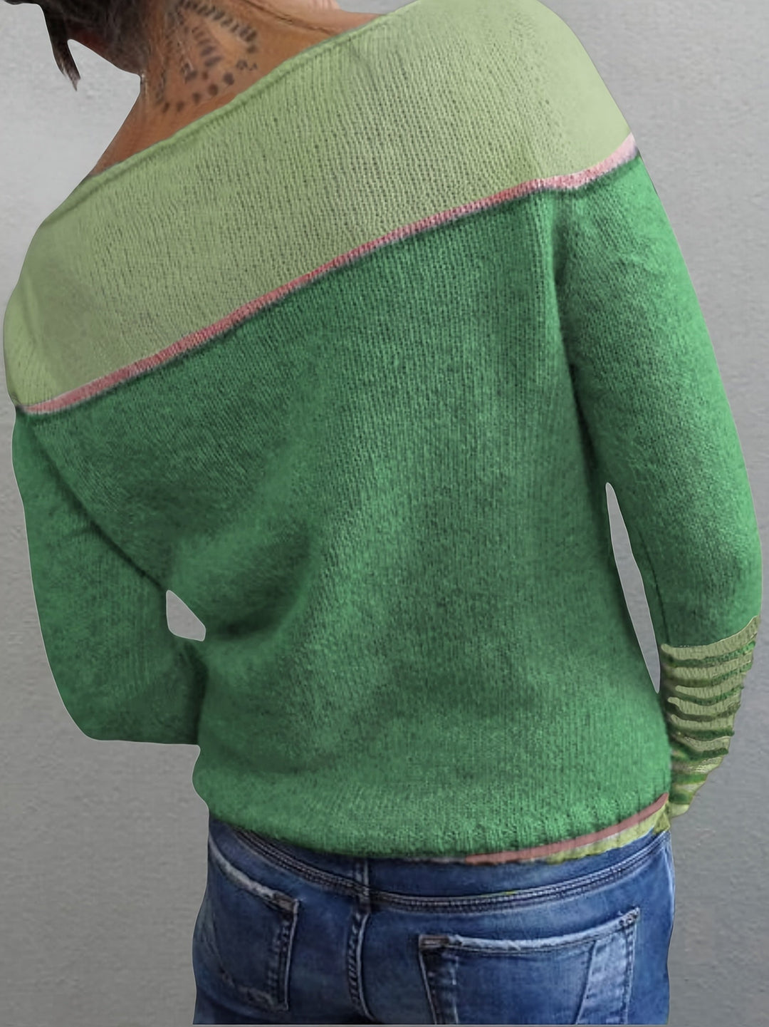 Katharina – Langärmeliger Gestreifter Pullover