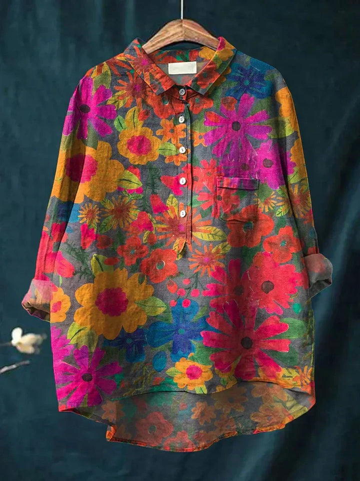 Jolanda - Klassische Blusen mit Blumenmuster