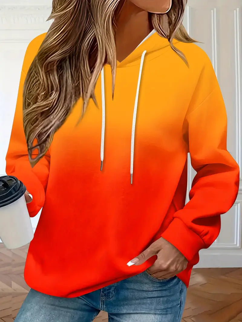 Areeqa – Kapuzenpullover Mit Farbverlauf Und Kordelzug