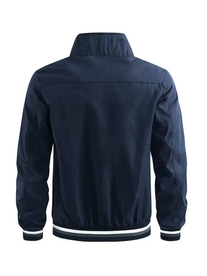 Stanton - Lässige Stehkragen Zip Up Jacke