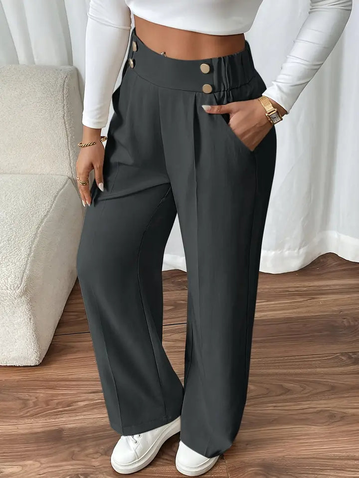 Orvella - Bequeme Hose Mit Weitem Bein Und Taschen