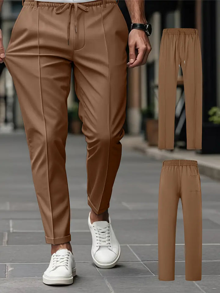 Crawford – Lässige Schlanke Passform Hose Mit Elastischem Bund