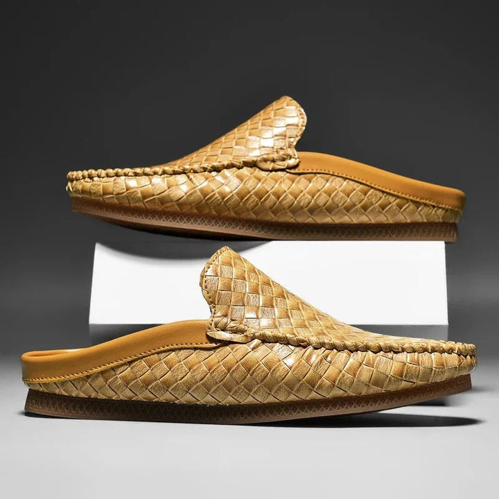 Efim – Lässige Halbschuhe Aus Gewebtem Leder