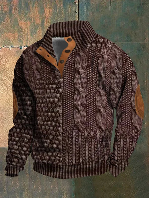 Everette – Flickwerk Pullover Mit Zopfmuster
