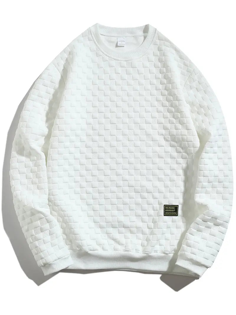 Stafford – Lässiges Sweatshirt Mit Karomuster Und Struktur