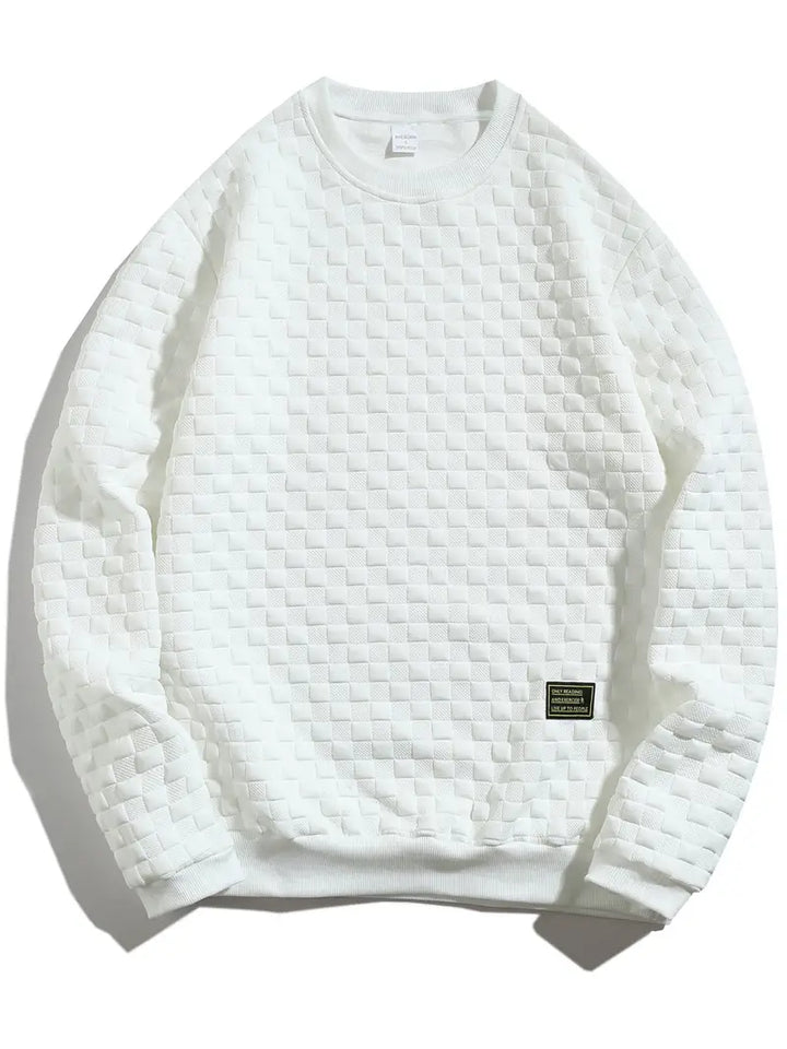 Stafford – Lässiges Sweatshirt Mit Karomuster Und Struktur
