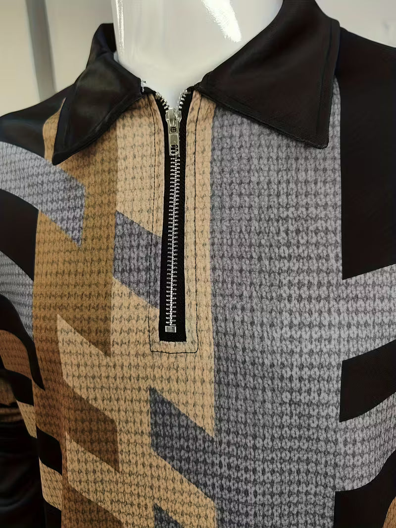 Thomson – Langarm Hemd Mit Halbem Reißverschluss