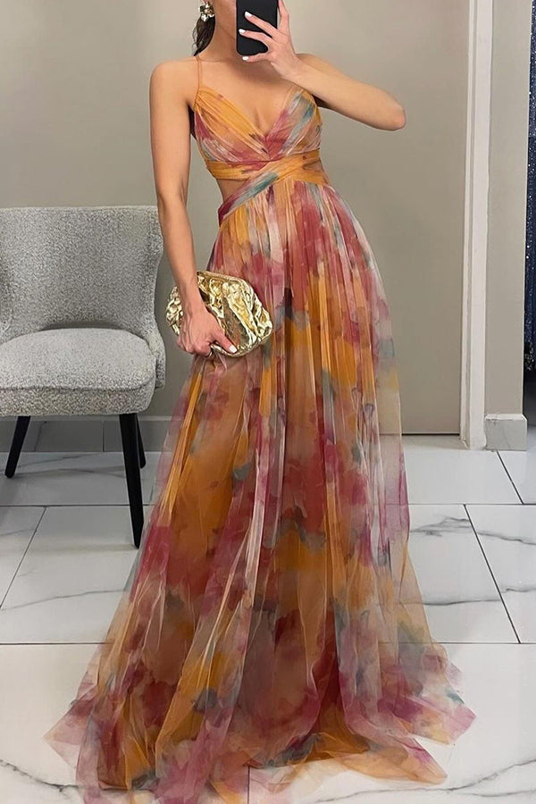 Qyn – Wunderschönes Maxikleid Mit Blumenmuster