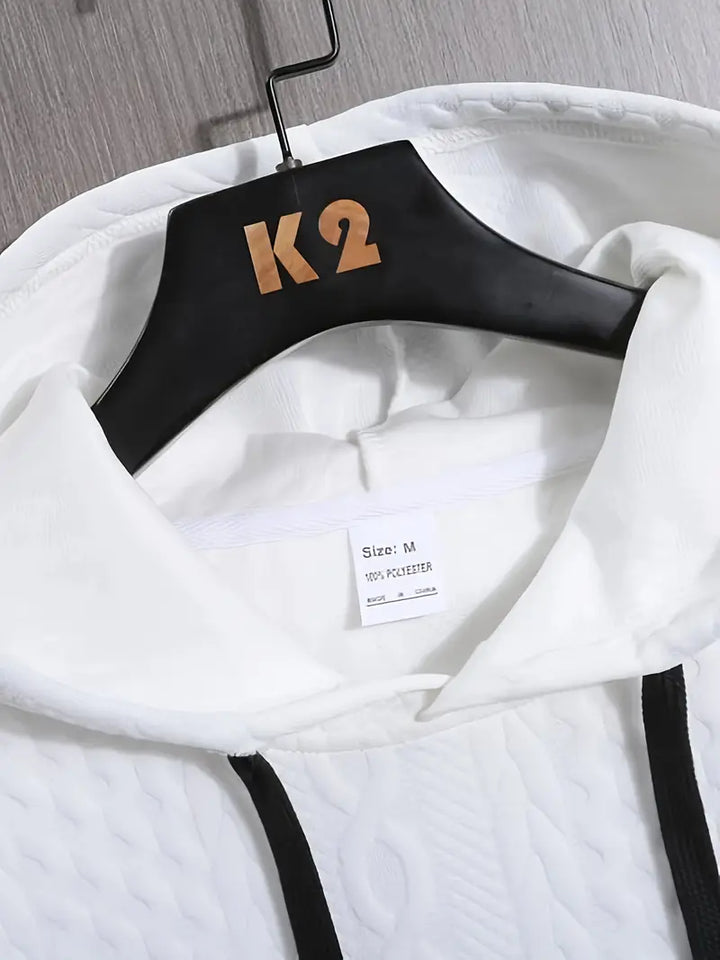 Pruitt – Langärmeliger Strick Kapuzenpullover