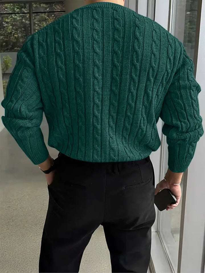 Mergim – Lässiger Strickpullover Mit Langen Ärmeln