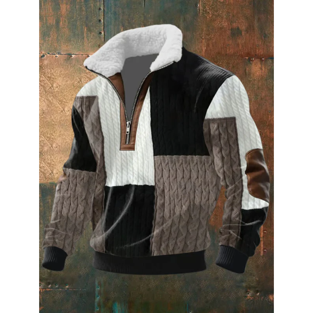Ibrahima – Fleece Rollkragen Pullover Mit Reißverschluss