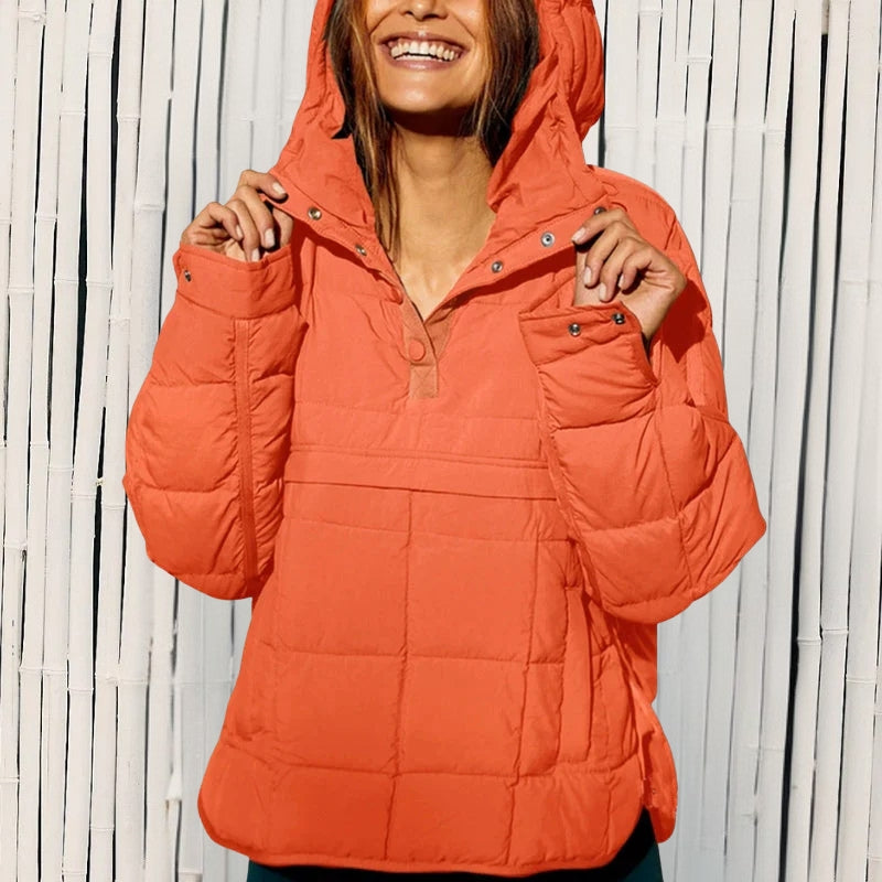 Merve – Elegante Langarm Puffer Jacke