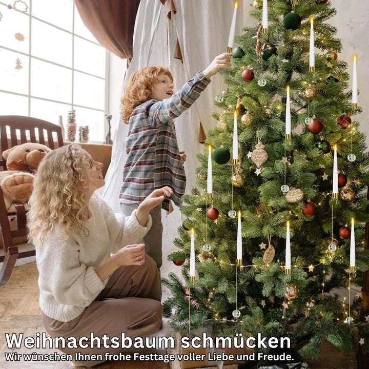 TreeLume - LED-Kerzen für Den Weihnachtsbaum Mit Kristallkugel-Haken