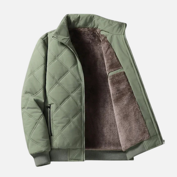 Grisson – Jacke Mit Rautenmuster Und Stehkragen