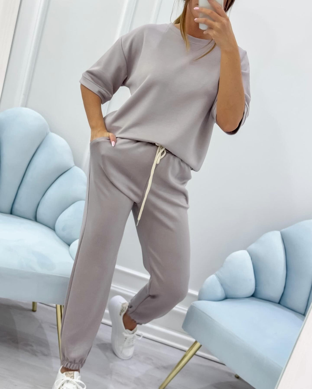 Silvina – Zweiteiliges Set Mit kurzärmeligem Hemd