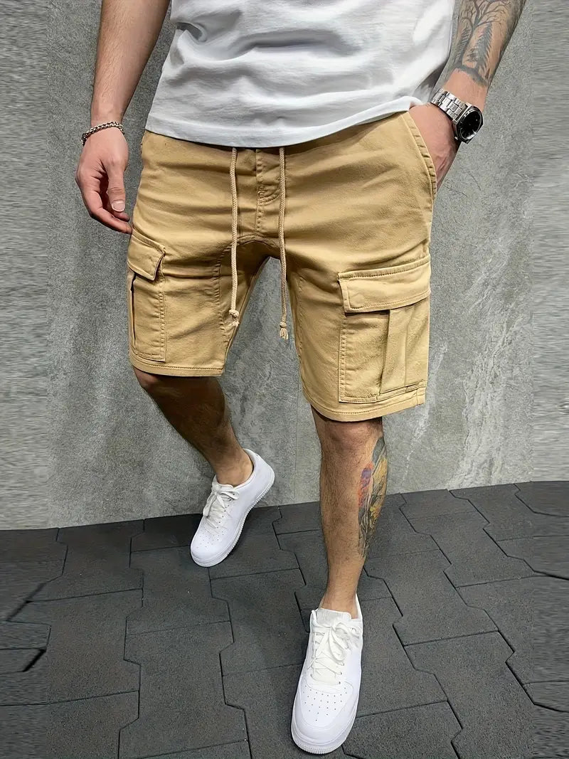 Jelte – Lässig  Nicht Dehnbar Kordelzug Fracht Shorts
