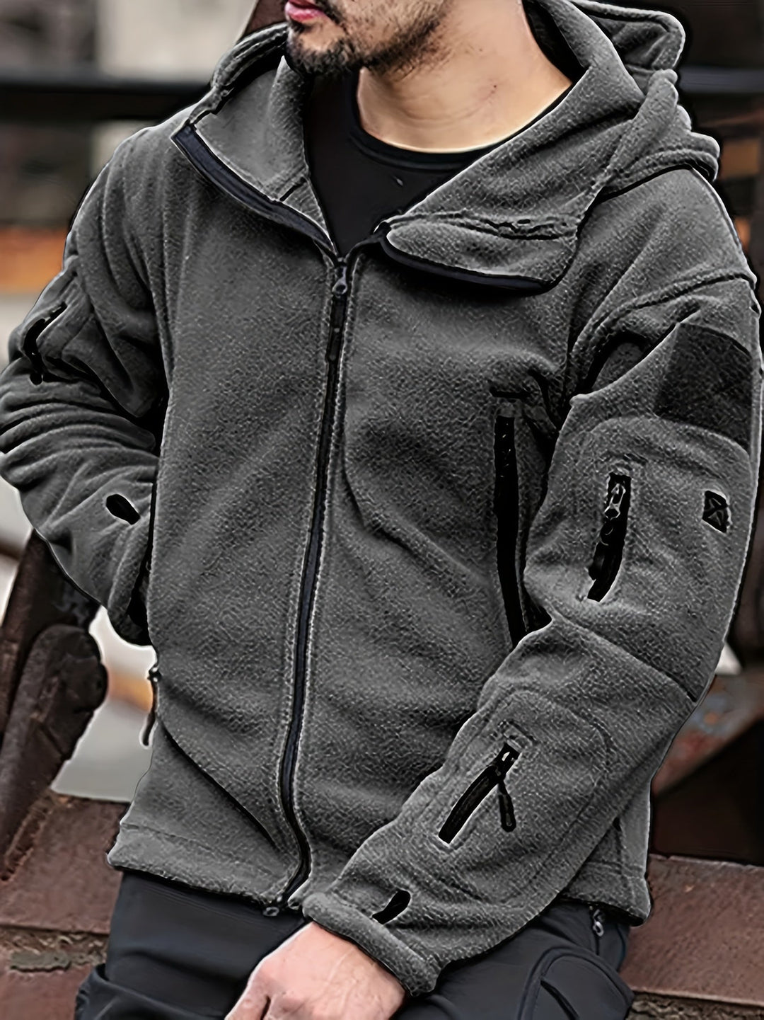 Rosendo – Langärmeliger Kapuzenpullover mit Taschen