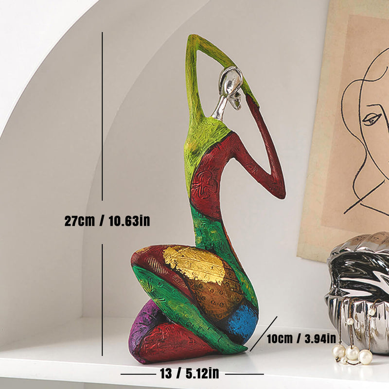 ArtMira – Abstrakte Farbenfrohe Frauenstatuen
