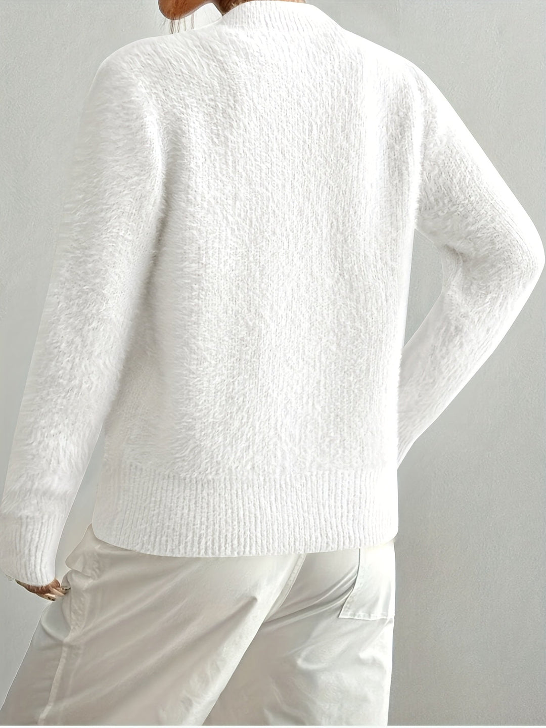 Smelissa – Langärmelige Strickjacke Mit Herzknöpfen